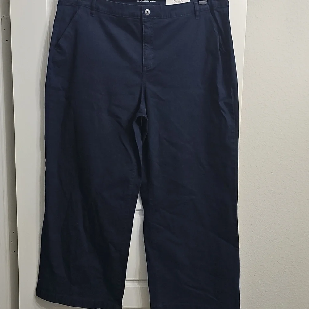 Style & Co Pants Womens Plus Size High Rise Wide Leg Casual Trouser NWT